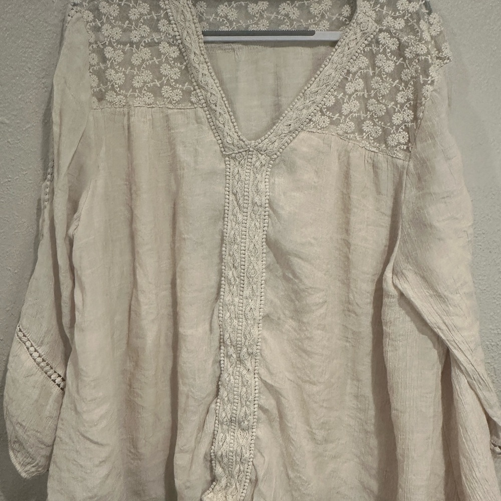 Style & Co. Cream Blouse